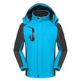 thumbnail image 1 of Women Plush Color Matching Windproof And Warm Mountaineering Clothes Casual And Fashionable Charging Clothes, 1 of 7