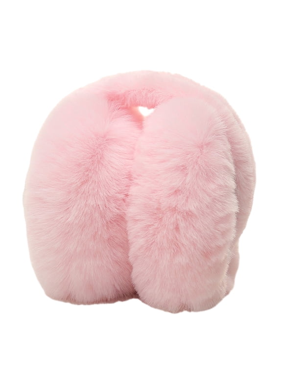 Women Plush Ear Muffs for Cold Weather Foldable Ear Protective Ear Warmers Fashion Furry Ear Flaps Outdoor