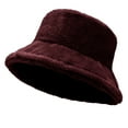 thumbnail image 1 of TZ Promise Women Plush Fluffy Bucket Hat Warm Lining Winter Faux Fur Cozy Wide Brim Winter, 1 of 5
