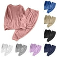 thumbnail image 1 of Women Plush Fluffy Pajamas Set Soft Sherpa Fleece Warm Pjs Winter Cozy Fuzzy Loungewear 2 Piece Lounge Sets, 1 of 6