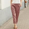 thumbnail image 1 of Women Pocket Cropped Straight Leg Crop Pants Ladies Casual Long Loose Pant Slacks Petite Dress Pants for Women Business Casual Pants for Women Business Casual Casual Pants Women High Waist Dress Pants, 1 of 3
