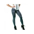 thumbnail image 1 of Women Pocket Short Velvet Slim Imitation Denim Skinny Pants Leggings, 1 of 4