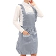 thumbnail image 1 of Women Pockets Waterproof Double Layer Anti-oil Aprons Kitchen Outsides BBQ Cooking Thick Cloth Sleeves, 1 of 8