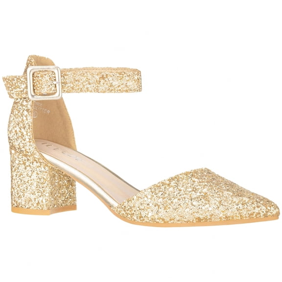 Women Point Toe Chunky Heeled Ankle Strap Pumps Fashionable Pointed Toe Ankle Strap Stiletto Heels Elegant Pumps