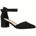 thumbnail image 1 of Women Point Toe Chunky Heeled Ankle Strap Pumps Fashionable Pointed Toe Ankle Strap Stiletto Heels Elegant Pumps, 1 of 5