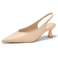thumbnail image 1 of Women  Pointed Toe Slingback Kitten Heels, Low Heel Pumps, High Heel Sandals, and Professional Commuter Footwear, 1 of 4