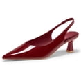 thumbnail image 1 of Women  Pointed Toe Slingback Kitten Heels, Low Heel Pumps, High Heel Sandals, and Professional Commuter Footwear, 1 of 3