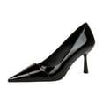 thumbnail image 1 of Women Pointed Toe Stiletto Sexy Pumps 6.5CM Patent Leather Wedding Evening Party, 1 of 6