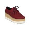 thumbnail image 1 of Women Pointy Toe Lace Up Double Stacked Platform Spectator Creeper - HF53 By Cape Robbin Collection, 1 of 5
