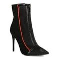 thumbnail image 1 of Women Pointy Toe Mesh Zippered Stiletto Ankle Boots 18921, 1 of 6