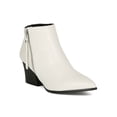 thumbnail image 1 of Women Pointy Toe Zipper Chunky Stacked Heeled Ankle Booties 19134, 1 of 6