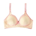 thumbnail image 1 of Women Polka Dot Bras Front Snap Closure Wireless Bras Push up Soft Comfy Adjustable Strap Bralettes, 1 of 7
