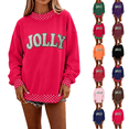thumbnail image 1 of Women Polka Dot Mockneck Sweatshirt Preppy Oversized Graphic Loose Sweatshirt Y2k Long Sleeve Pullover Top M, 1 of 5