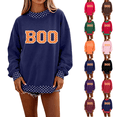 thumbnail image 1 of Women Polka Dot Mockneck Sweatshirt Preppy Oversized Graphic Loose Sweatshirt Y2k Long Sleeve Pullover Top XL, 1 of 5