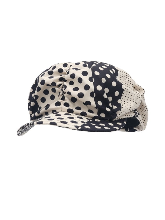 Women Polka Dot Newsboy Hat Vintage Baker Boy Cap Lightweight Summer Beret
