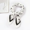 thumbnail image 1 of Women Polka Dot Square Scarf Ribbon Scarves Kerchief Neck Scarf 70x70cm, 1 of 4