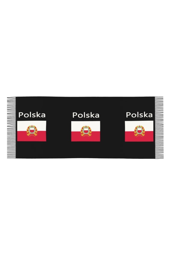 Women Polska Polish Flag Scarfs Large Warm Soft Shawls Wraps