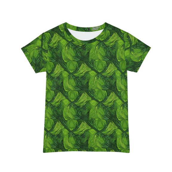 Women Poly Span T-Shirt with Floral Print