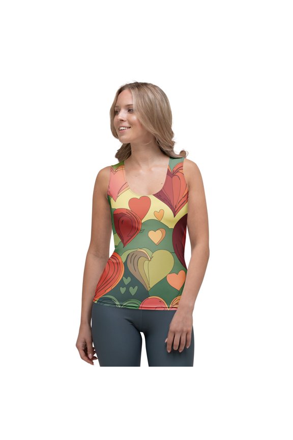 Women Poly Span Tank Top with Abstract Print Design 10