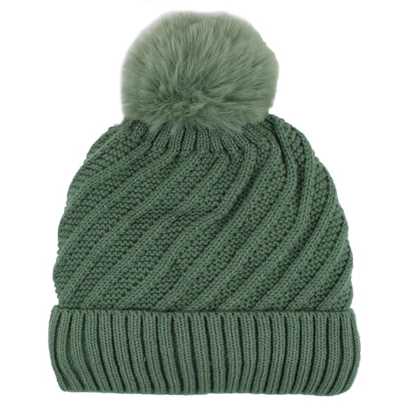 Women Pom Pom Beanies Hat, Winter Hats for Women Cold Weather Warm Knit.
