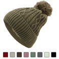 thumbnail image 1 of Women Pom Pom Beanies Hat, Winter Hats for Women Cold Weather Warm Knit., 1 of 3