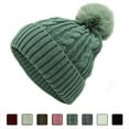 thumbnail image 1 of Women Pom Pom Beanies Hat, Winter Hats for Women Cold Weather Warm Knit., 1 of 3