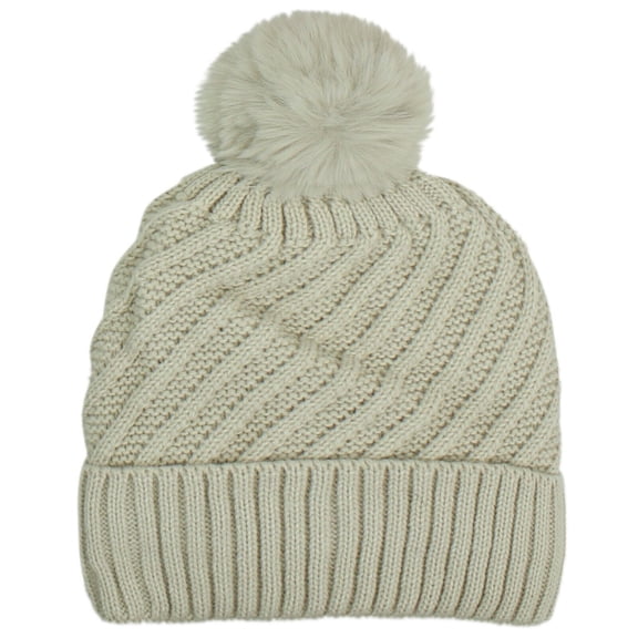 Women Pom Pom Beanies Hat, Winter Hats for Women Cold Weather Warm Knit.