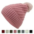 thumbnail image 1 of Women Pom Pom Beanies Hat, Winter Hats for Women Cold Weather Warm Knit., 1 of 3