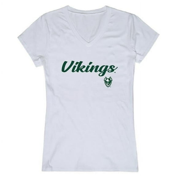 Women Portland State Vikings Script T-Shirt, White - Extra Large