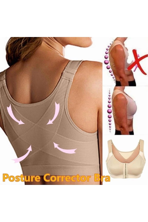 Women Posture Corrector Bra Wireless Back Support Lift Up Yoga Bra Underwear S-5XL