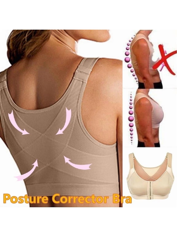 Women Posture Corrector Bra Wireless Back Support Lift Up Yoga Bra Underwear