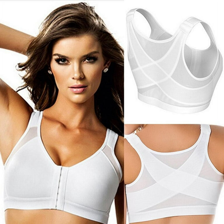 Womens Posture Corrector Bra Wireless Back Support Bust Lift Up Tops Arm  Shaper