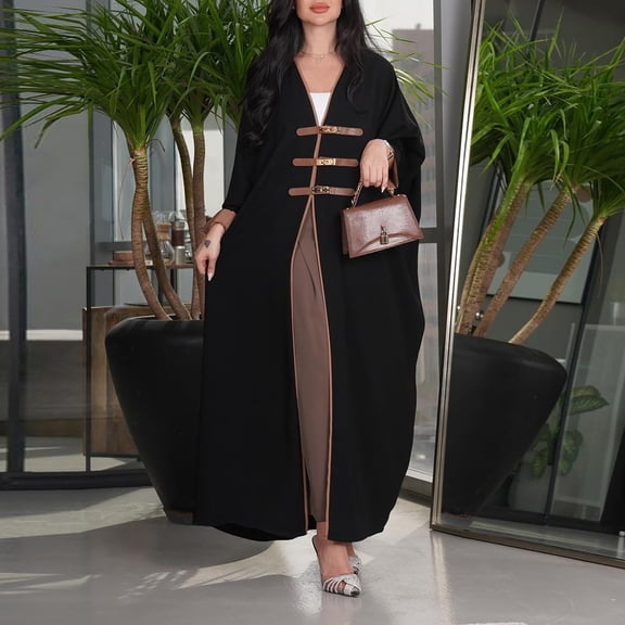 Women Prayer Clothes Outfits Open Front Kaftan Long Robe Abaya Dresses Dubai Kaftan Dress Robe Head Dress Hijabs for Girls 7-10 Nigerian Clothes for Women Dress Hijab Clothes for Women Humble Cloth