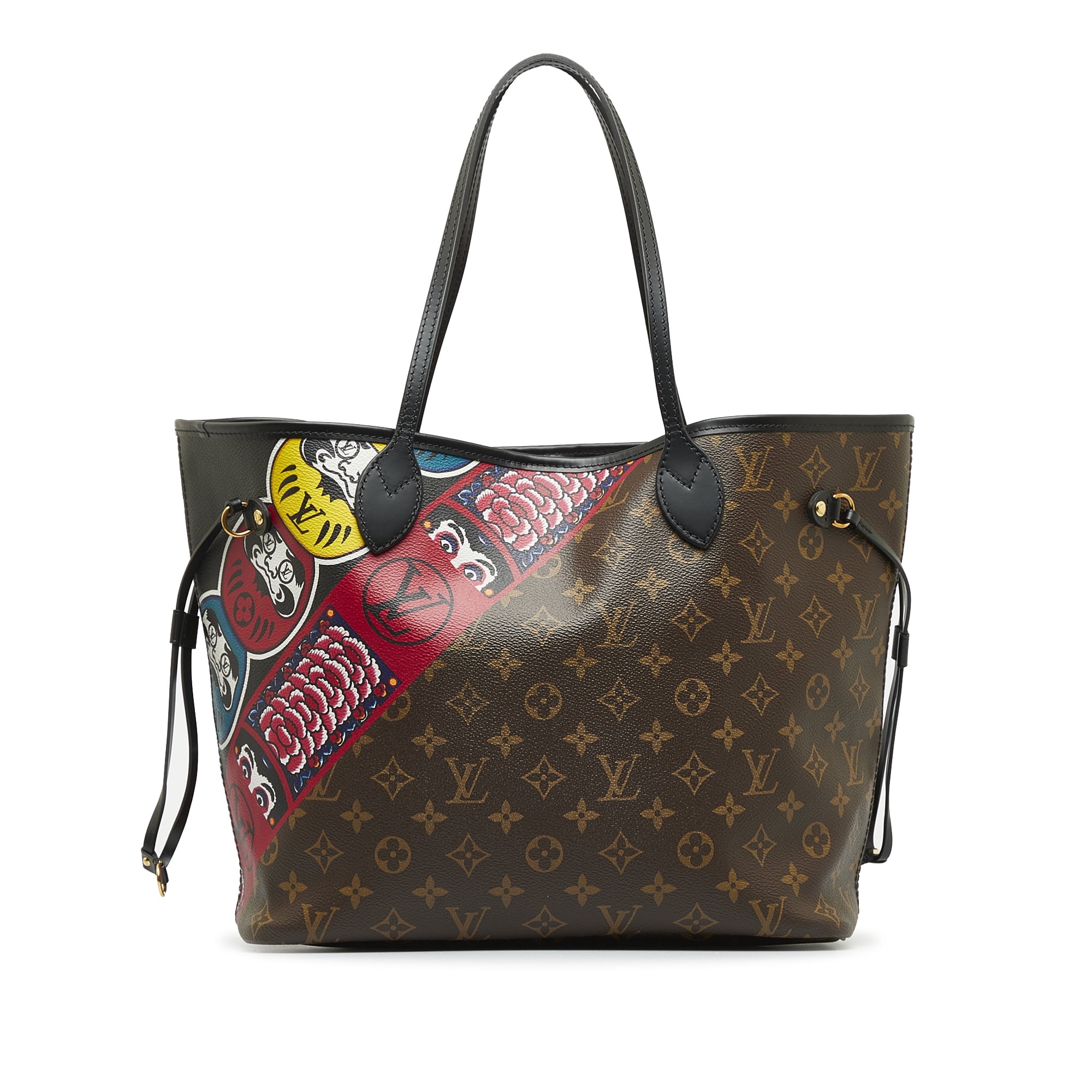 Authenticated Louis Vuitton Monogram Kabuki Neverfull MM Brown Canvas Tote  Bag