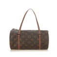 thumbnail image 1 of Women Pre-Owned Louis Vuitton Monogram Papillon 26 Damier Canvas Brown Handbag Top HandleBag, 1 of 9