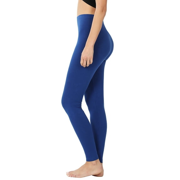 Women Premium Cotton High Waist Full Length Leggings (Single & Multi-Packs Available)
