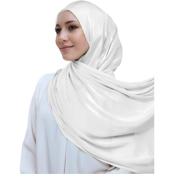 Women Premium Hijab Head Scarf Lightweight Shimmer Scarves Crepe Wedding Shawls Shiny Wraps for Evening Dresses