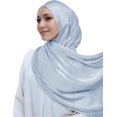 thumbnail image 1 of Women Premium Hijab Head Scarf Lightweight Shimmer Scarves Crepe Wedding Shawls Shiny Wraps for Evening Dresses, 1 of 6