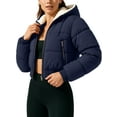 thumbnail image 1 of Women Premium Midweight Puffer Jacket Navy Blue Water-Repellant Insulated-XXL, 1 of 9
