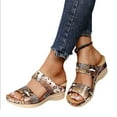 thumbnail image 1 of Women Premium Orthopedic Sandal with Arch Support Summer Casual Open Toe Wedge Platform Sandals Vintage Anti-Slip Breathable Slipper, 1 of 5