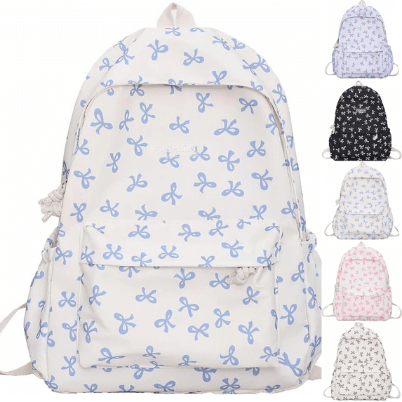 Women Preppy Y2k Aesthetic Corduroy Backpack Laptop Backpack Cute Coquette Bow College Daypack