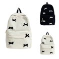 thumbnail image 1 of Women Preppy Y2k Aesthetic Corduroy Backpack Laptop Backpack Cute Coquette Bow College Daypack, 1 of 4