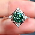 thumbnail image 1 of Women Pretty Cubic Zircon 925 Silver Rings Anniversary Jewelry Sz 6-10, 1 of 9