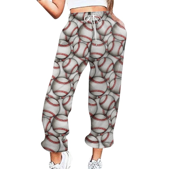 Women Print Bottom Sweatpants Pockets High Waist Sporty Gym Athletic Fit Jogger Pants Trousers Women Pants Casual High Waist High Waist Pants for Women Casual Sweat Pants Women Casual Business Casual