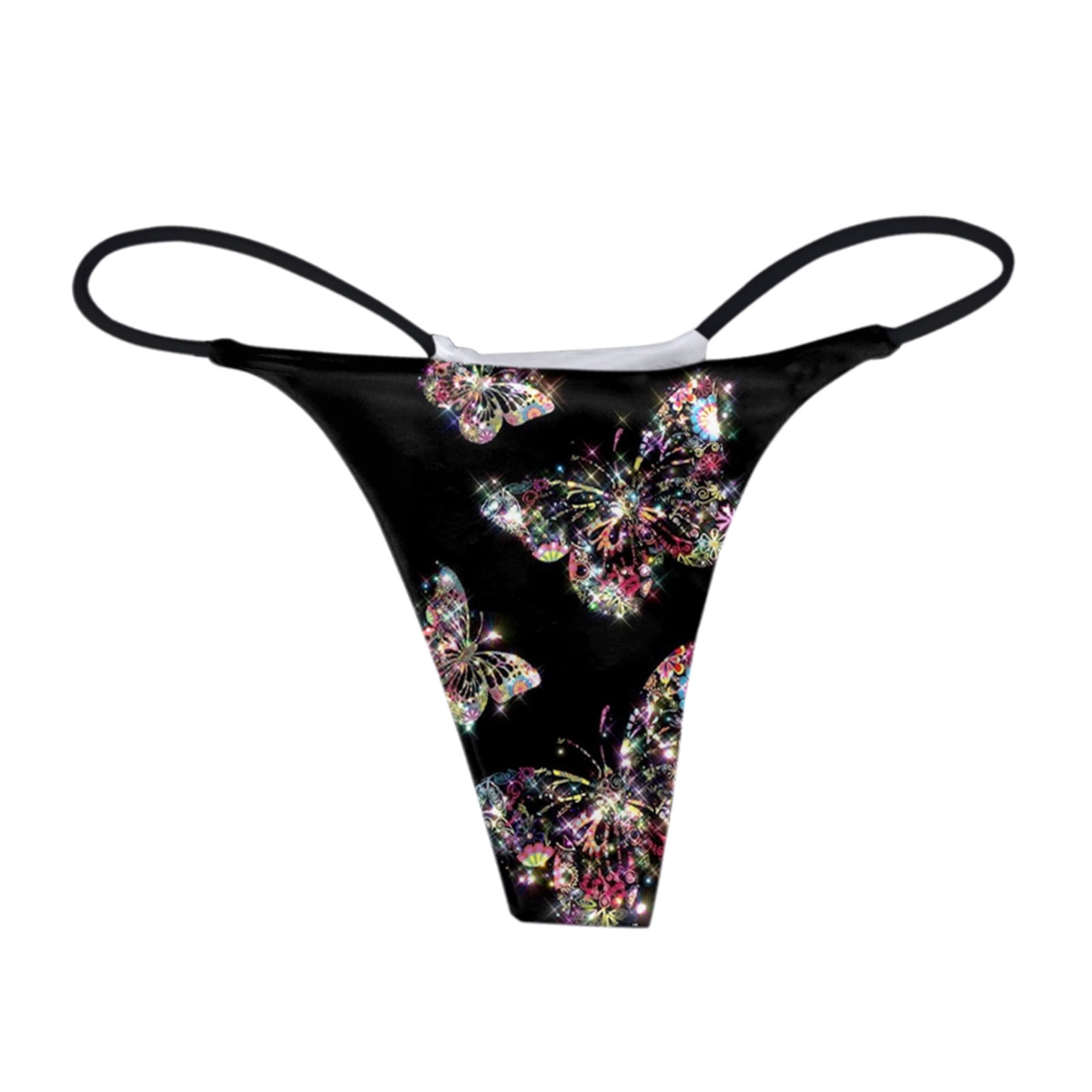 Women Print Cute Panties Underpants Comfort Low Rise Soft T Back G