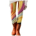 thumbnail image 1 of Women Printed Elastic Leggings, 1 of 8
