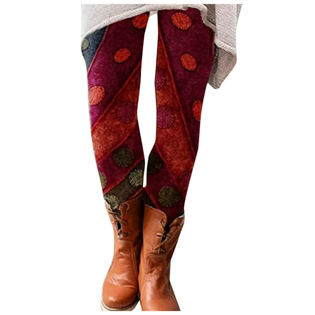 Women Printed Elastic Leggings - Walmart.com