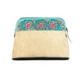 thumbnail image 1 of Women Printed Hair-on Floral Tooled Leather Zippered Makeup Cosmetic Bag 18BT36, 1 of 2
