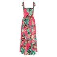 thumbnail image 1 of Women Printed Slip Dress, Adults Summer Sleeveless Tie Up Boat Neck Maxi One-piece, 1 of 10