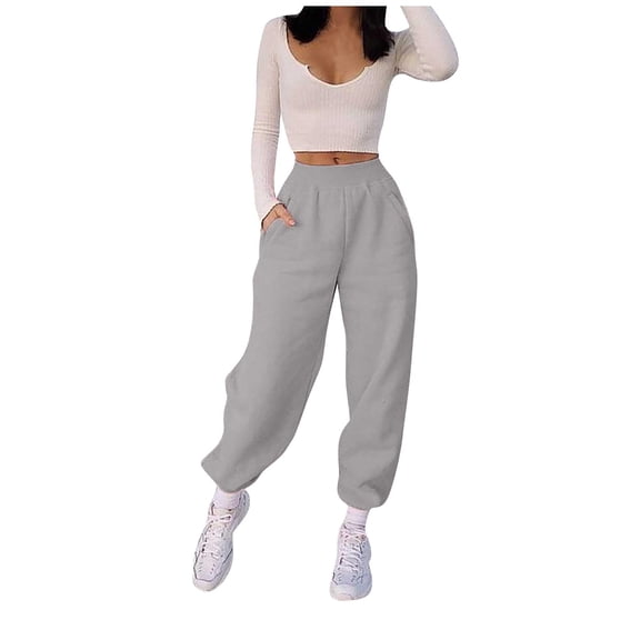 Women Printing Easy High Waist Leisure Time Sweater Pants Hop Pants